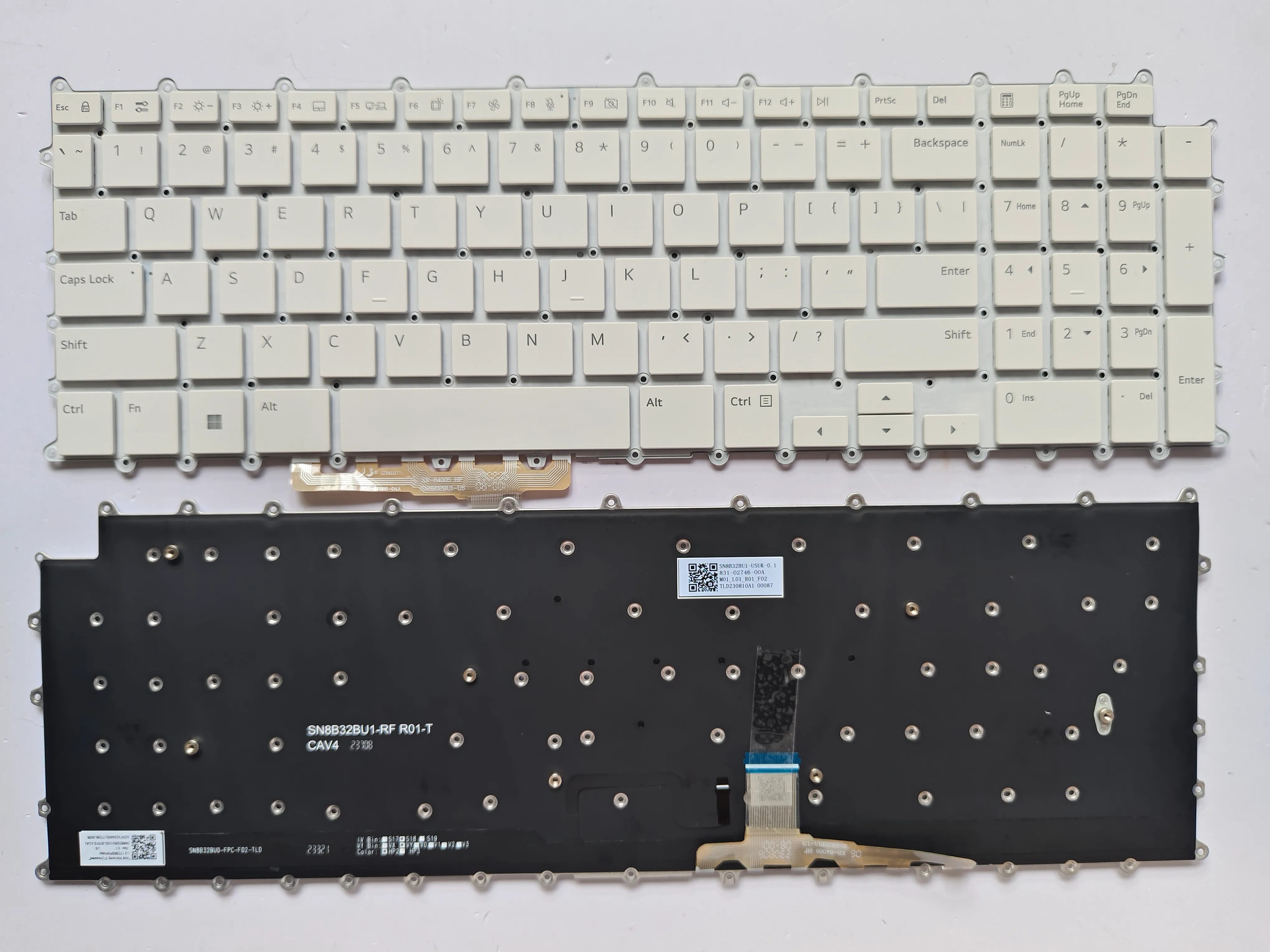 Picture of Laptop US keyboard forNew Replacement Keyboard Laptop For LG 17Z90SP WHITE Backlit US US Layout